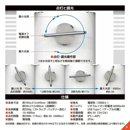 持ち運びラクチン・便利　導光板ランタン